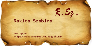 Rakita Szabina névjegykártya